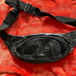 Black Fanny Pack (Large) cross body bag or Waist Pack